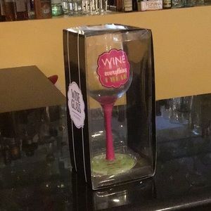 “Wine goes with everything I wear” Wine Glass